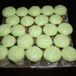 buttercream tennis ball cupcakes