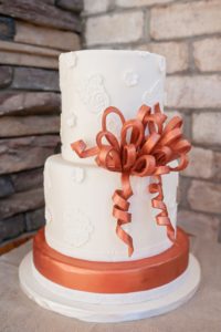 copper wedding cake