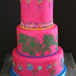 fondant henna style cake